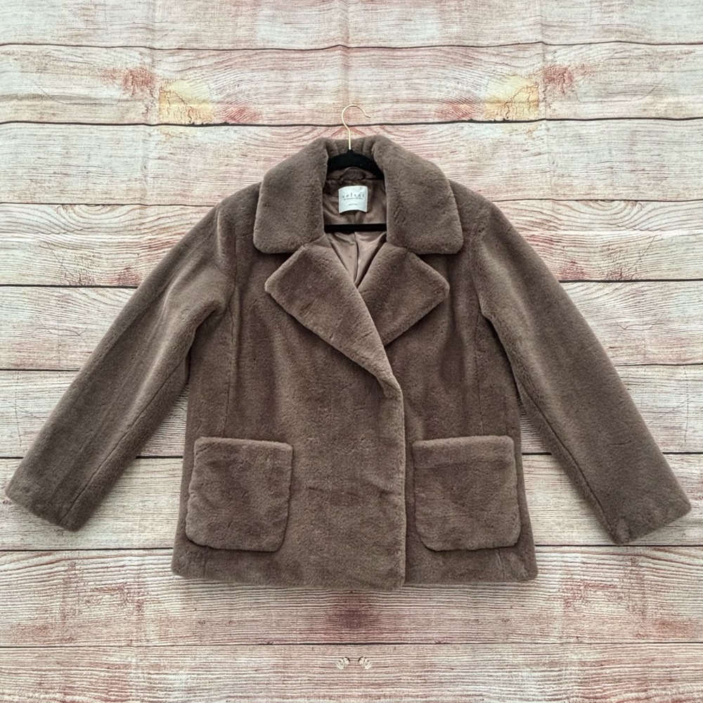 Velvet by Graham & Spencer • Brown Faux Fur Teddy Jacket - Women’s Size Large - Picture 16 of 16